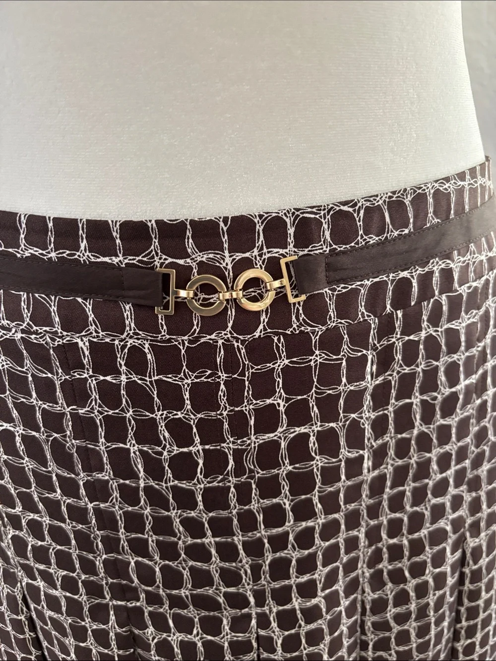 Ann Taylor Equestrian inspired Pleated A-Line Skirt Sz 2